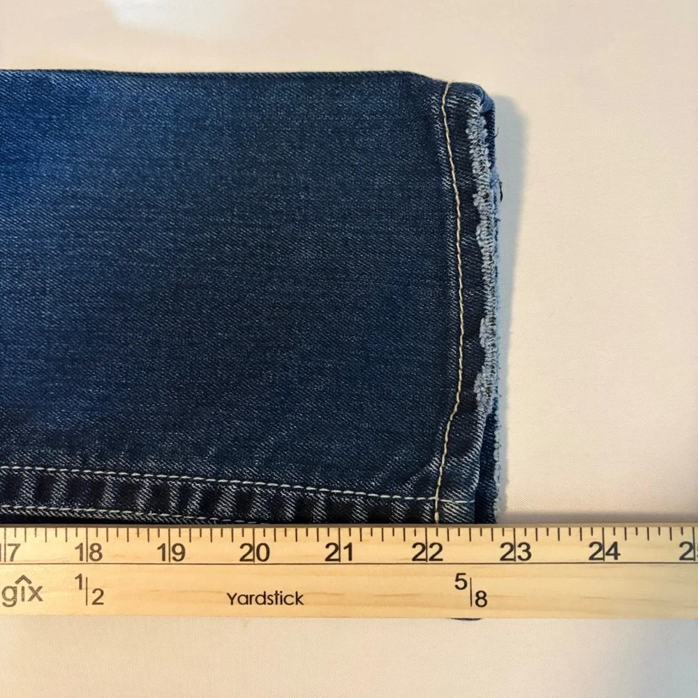 Silver Jeans Co Aiko Capri Dark Wash Denim Embroidered Pocket Jeans Womens 29